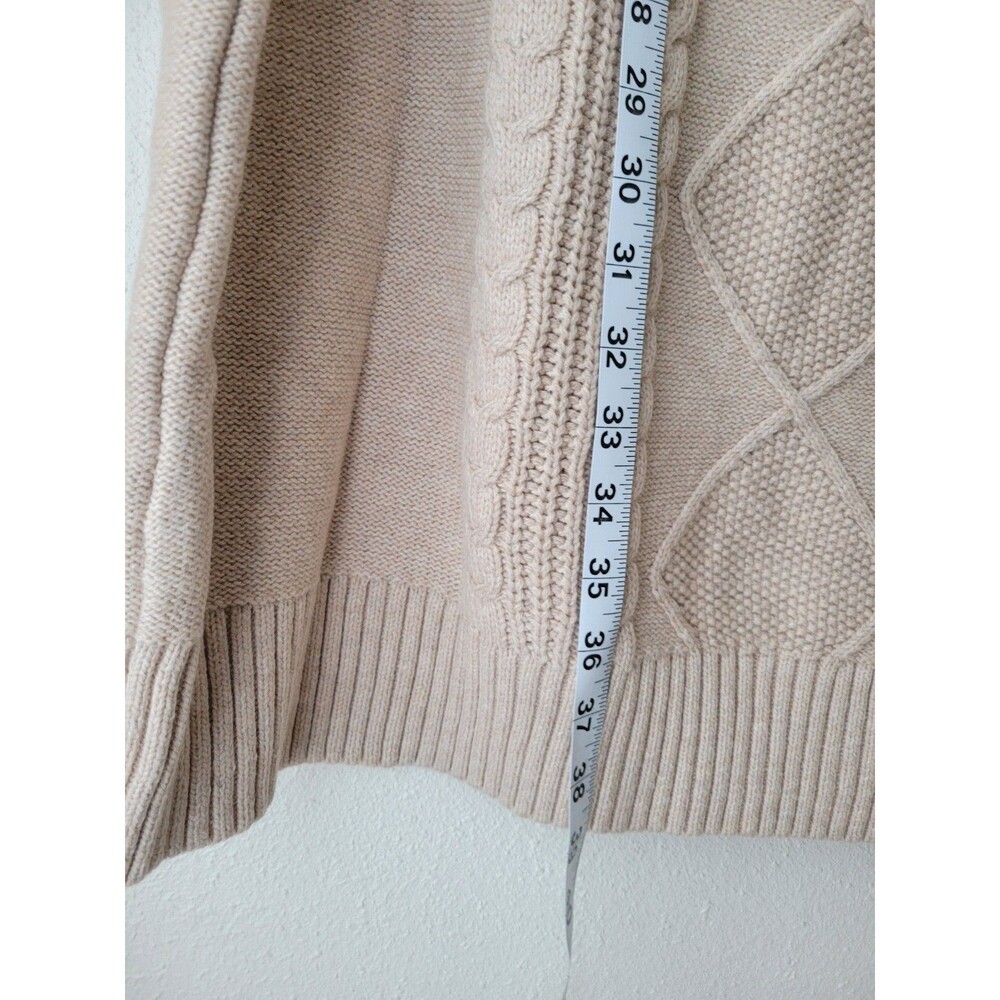 Torrid Cream Cable Knit Sweater Dress 1X 14-16 NWT Cozy Long Sleeve Crew - Picture 8 of 11